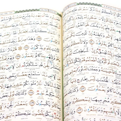 The Noble Quran Word-By-Word Translation & Color Coded Tajweed A5 Size (Arabic-English)